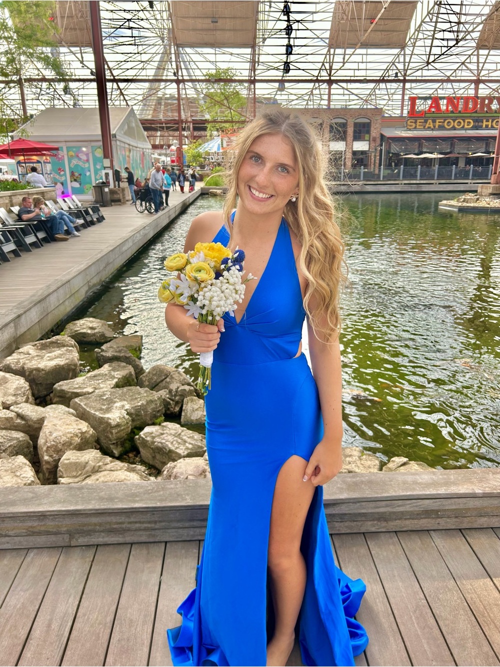 blue prom dress